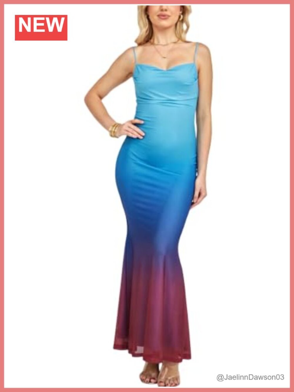 Spaghetti Strap Mesh Maxi Dress Bodycon Wedding Guest Party